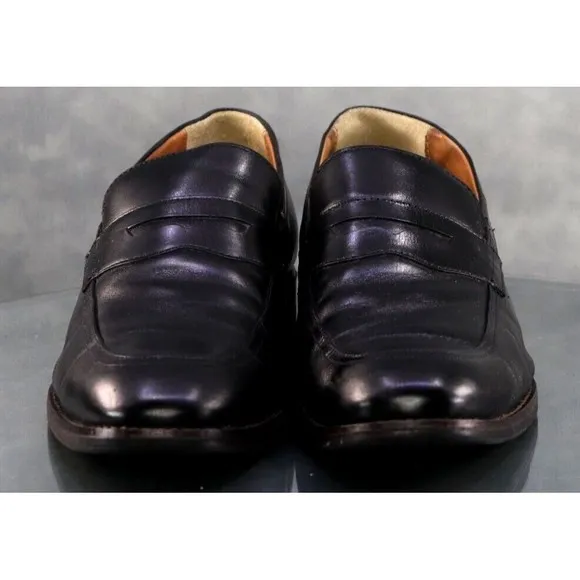Johnston &amp; Murphy Men's Penny Loafers Dress Shoes Size 10 Leather Black 15-3227