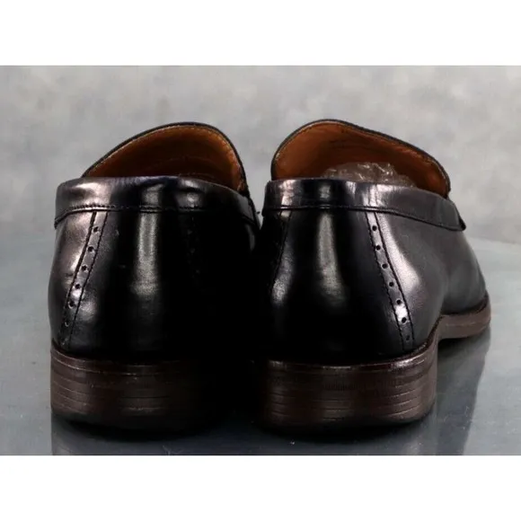 Johnston &amp; Murphy Men's Penny Loafers Dress Shoes Size 10 Leather Black 15-3227