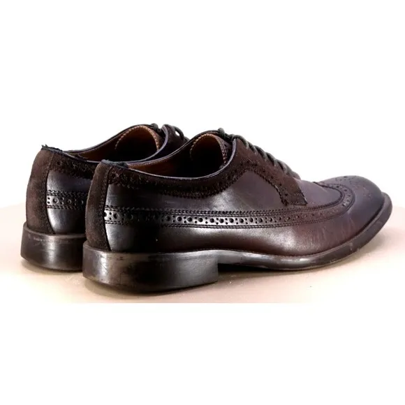 Johnston &amp; Murphy Men's Wingtip Dress Shoes Size 9.5 Leather Cigar Brown 59-2360