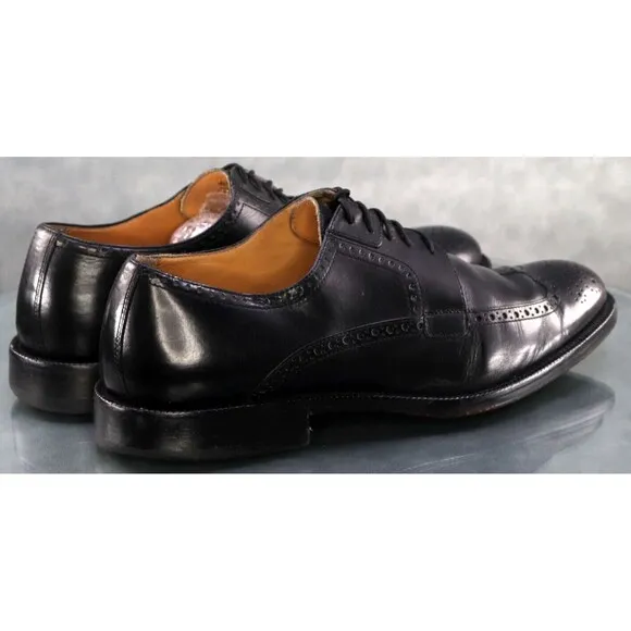 Johnston &amp; Murphy Signature Series Men's Wingtip Dress Shoes Size 11.5 Black