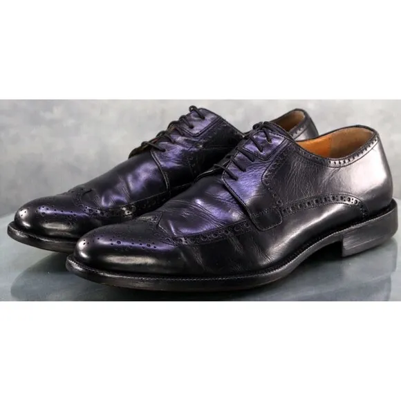 Johnston &amp; Murphy Signature Series Men's Wingtip Dress Shoes Size 11.5 Black
