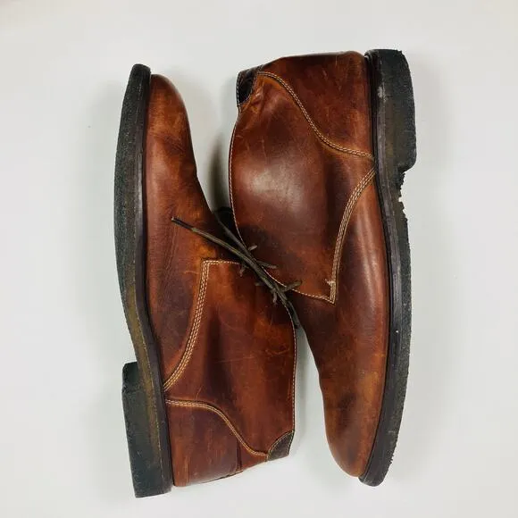 Johnston Murphy Copeland Chukka Boots Mens 12M Sheepskin Leather 25-2022