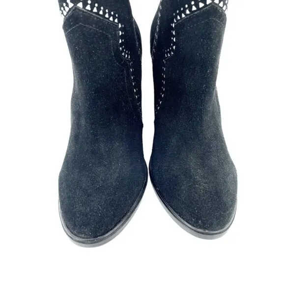 Joie Monte Black Suede Leather Studded Ankle Booties SZ 38 EU New