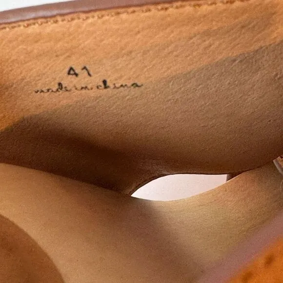 Joie Crisscross Wooden Platform Clogs in Brown Suede 41/US 10.5