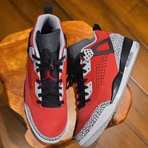 Jordan 3 Spikes Men's Red, Black Sneakers. Brand New!!!