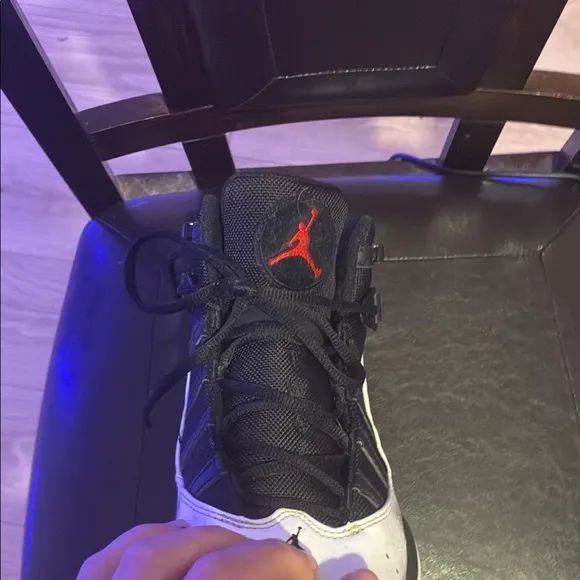 Jordan Athletic Shoes Black White Red