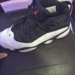Jordan Athletic Shoes Black White Red