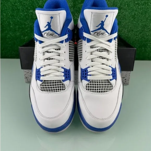 Jordan Athletic Shoes - White, Blue, Black