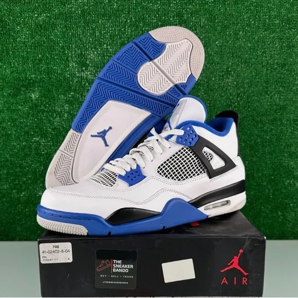 Jordan Athletic Shoes - White, Blue, Black