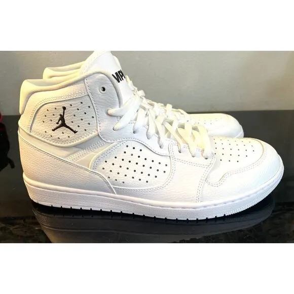 JORDAN JUMPMAN ACCESS WHITE BLACK AR3762-100 SHOES MEN’S SIZE 11 NWOB