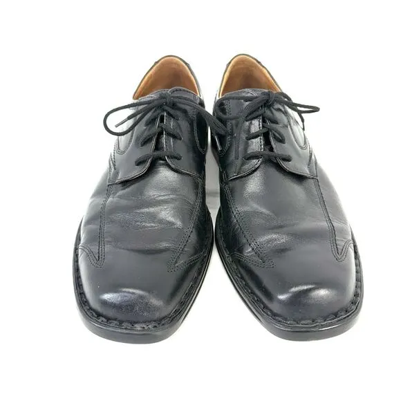 Josef Seibel Douglas 05 Black Leather Oxford Shoes EU 42 US 8.5-9 Mens Lace Up