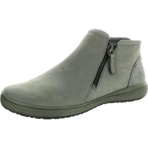 Josef Seibel Mens Caren 09 Gray Leather Slip On Casual Shoes Sneakers New