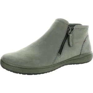 Josef Seibel Mens Caren 09 Gray Leather Slip On Casual Shoes Sneakers New