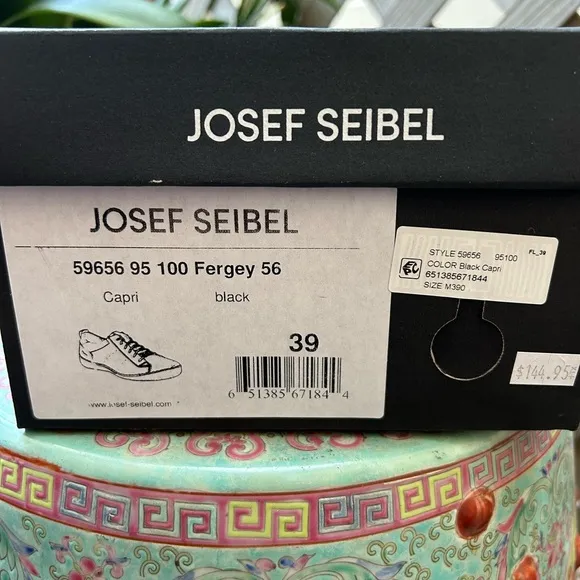 Josef Seibel Women's Black Leather Casual Shoes Size 8