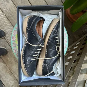 Josef Seibel Women's Black Leather Casual Shoes Size 8