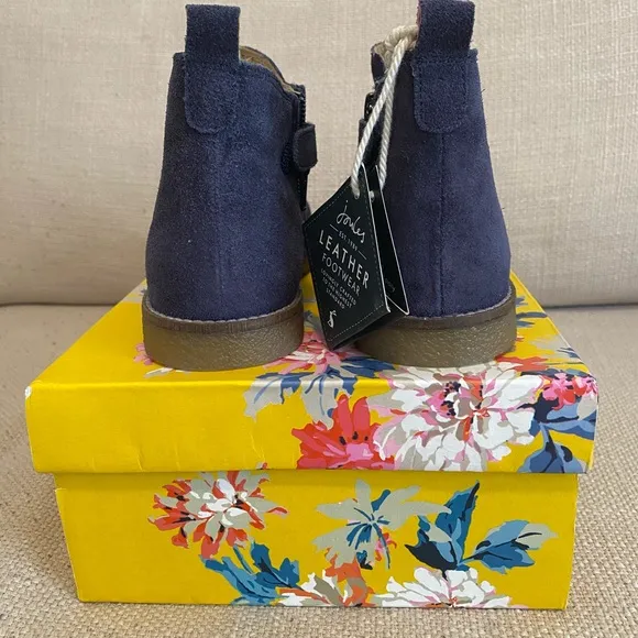 Joules Children Blue Suede Low Boot