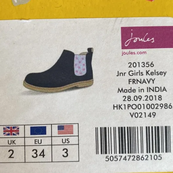 Joules Children Blue Suede Low Boot