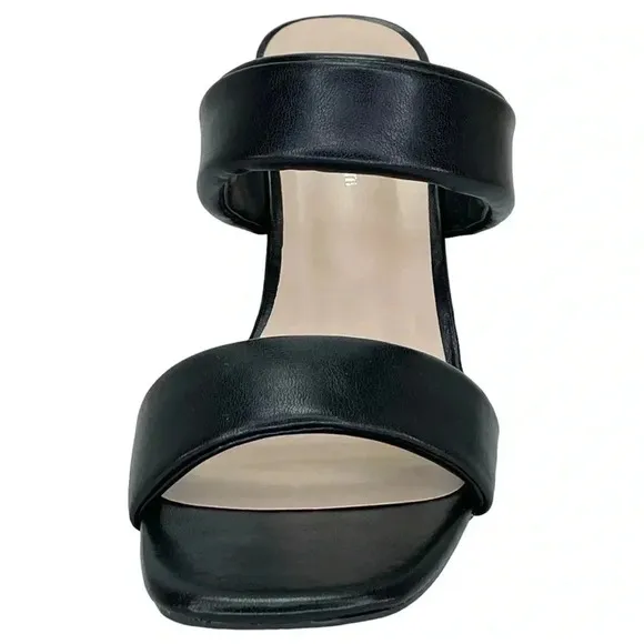 Journee Collection Kailee Black Womens Wedge Sandals Size 9M