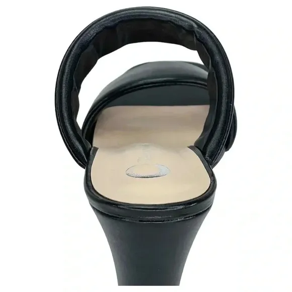 Journee Collection Kailee Black Womens Wedge Sandals Size 9M