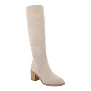 Journee Women's Romilly Round Toe Block Heel Knee High Boots Stone Size 10
