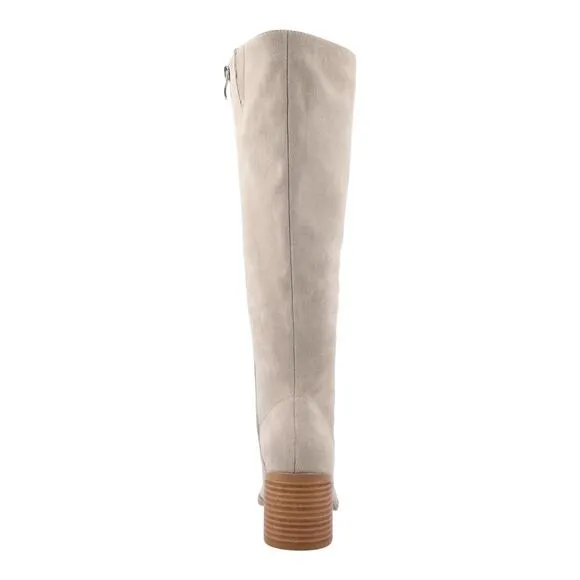 Journee Women's Romilly Round Toe Block Heel Knee High Boots Stone Size 10