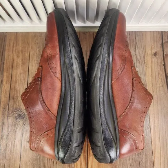 Joya Paso Fino Cognac Mens Sz 11.5 Brown Leather Brogue Derby Wingtip Low Shoes