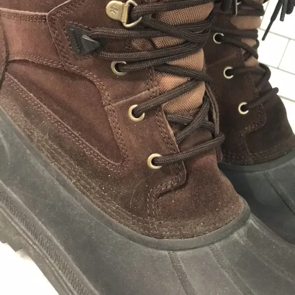 Kamik Trailbound Waterproof Boots Mens 13 Brown Suede Rubber Bottom Lace Up