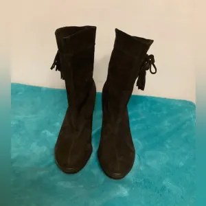 KAREN MILLEN  Suede leather Stiletto Boots Sz 41