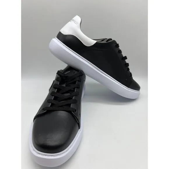 Karl Lagerfeld Paris Black Leather Shoes Designer Sneakers LF1S1107 Men Sz 12M🛒
