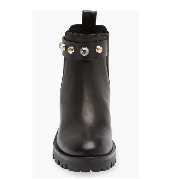 Karl Lagerfeld Paris Porshay Lug Sole Boots in Black, Size 35 New w/o Box
