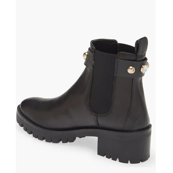 Karl Lagerfeld Paris Porshay Lug Sole Boots in Black, Size 35 New w/o Box