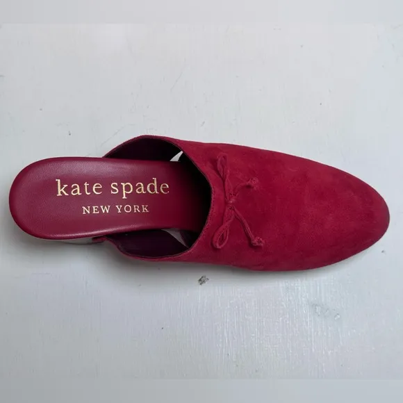 Kate Spade Amsterdam Suede Lava Falls Clogs- 8.5B