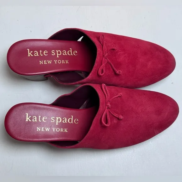 Kate Spade Amsterdam Suede Lava Falls Clogs- 8.5B