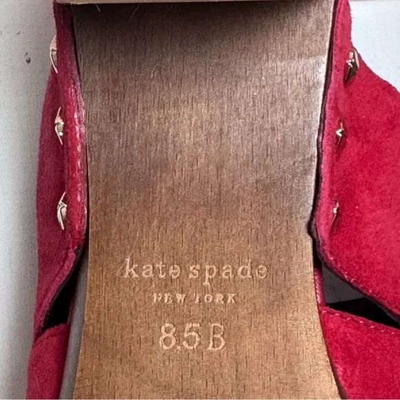 Kate Spade Amsterdam Suede Lava Falls Clogs- 8.5B