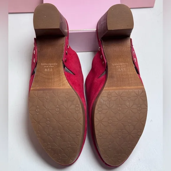 Kate Spade Amsterdam Suede Lava Falls Clogs- 8.5B