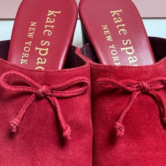 Kate Spade Amsterdam Suede Lava Falls Clogs- 8.5B