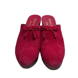 Kate Spade Amsterdam Suede Lava Falls Clogs- 8.5B