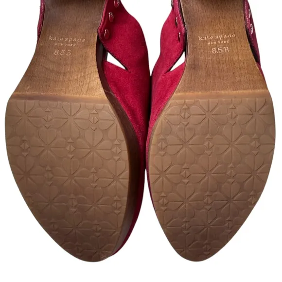 Kate Spade Amsterdam Suede Lava Falls Clogs- 8.5B