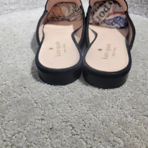 Kate Spade Berkeley Women’s Size 9.5 US Black Suede Fringe Slide Mule Shoes