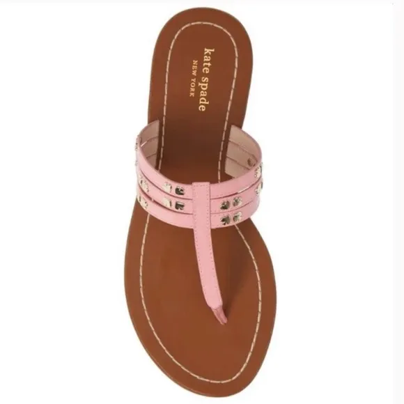 Kate Spade Carol Thong Sandals Rococo Spade Logo