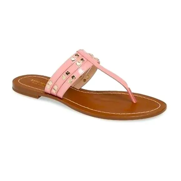 Kate Spade Carol Thong Sandals Rococo Spade Logo