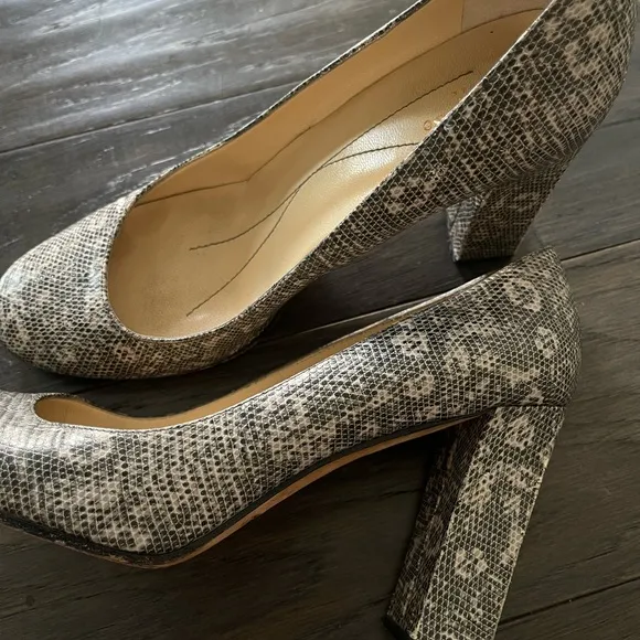 Kate Spade Gray Snakeskin Heels Size 8.5 Women’s Pump Office Business Casual
