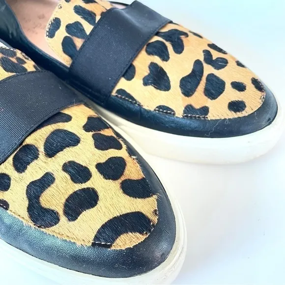 Kate Spade Leopard animal print Calf-hair Leather Pointy Toe Sneaker Loafer 6.5
