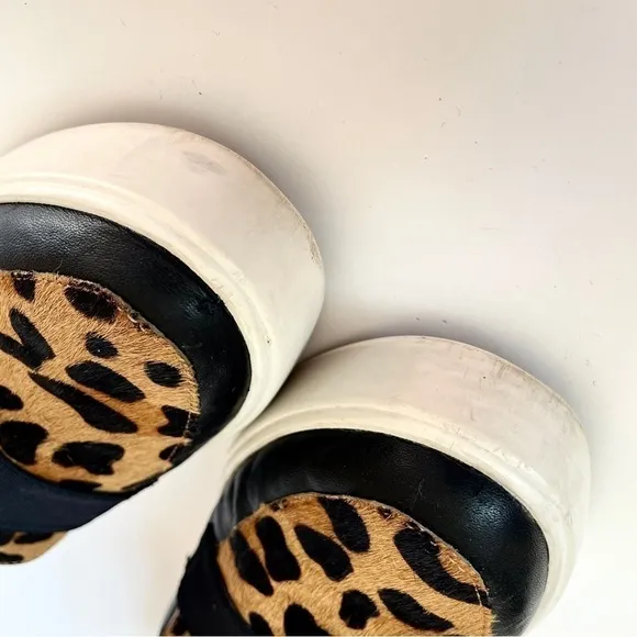 Kate Spade Leopard animal print Calf-hair Leather Pointy Toe Sneaker Loafer 6.5