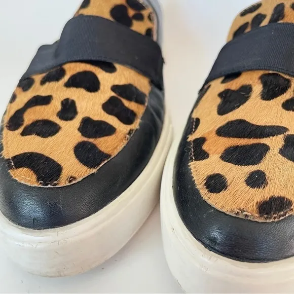 Kate Spade Leopard animal print Calf-hair Leather Pointy Toe Sneaker Loafer 6.5