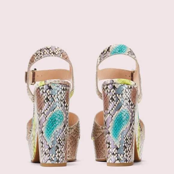 Kate Spade New York Carry Over Platform Grace Strappy Lemon Sorbet Sandals NIB