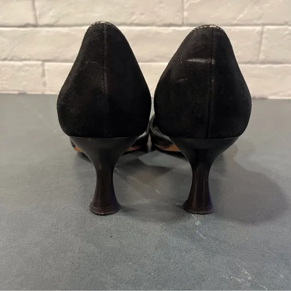 Kate Spade sz 8.5 black suede square to d’orsay pumps