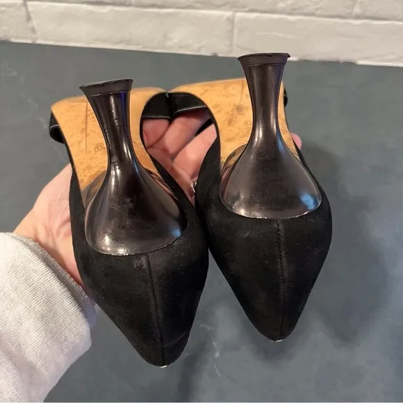 Kate Spade sz 8.5 black suede square to d’orsay pumps