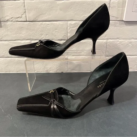 Kate Spade sz 8.5 black suede square to d’orsay pumps