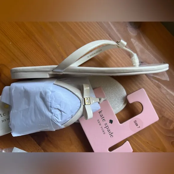 KATE SPADE Tatum Patent Leather Nude Sandals